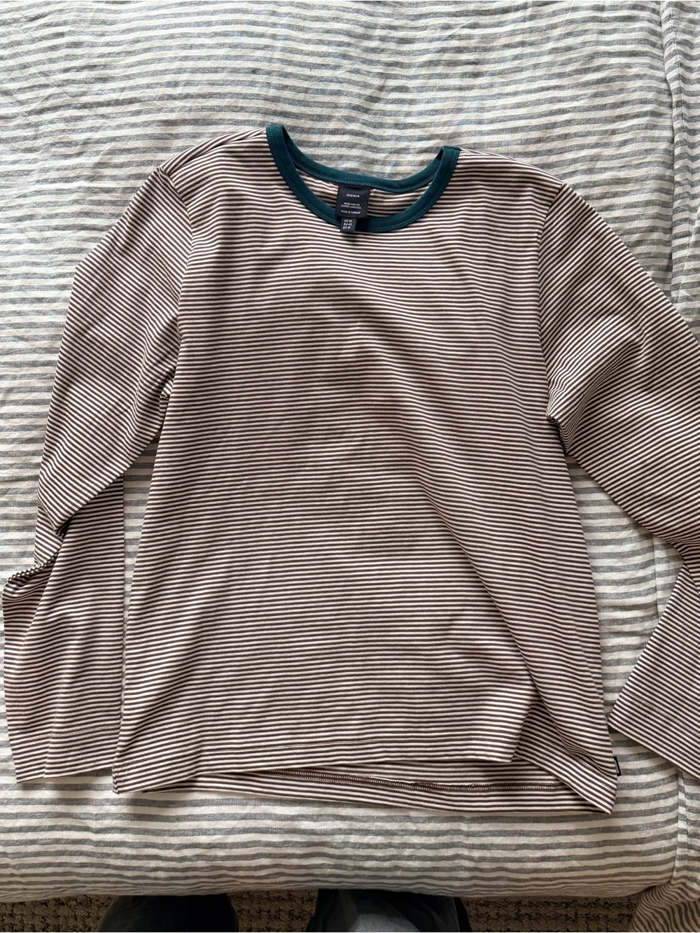 Finisterre 100% Cotton Striped Long-Sleeve Crewneck Shirt NWOT